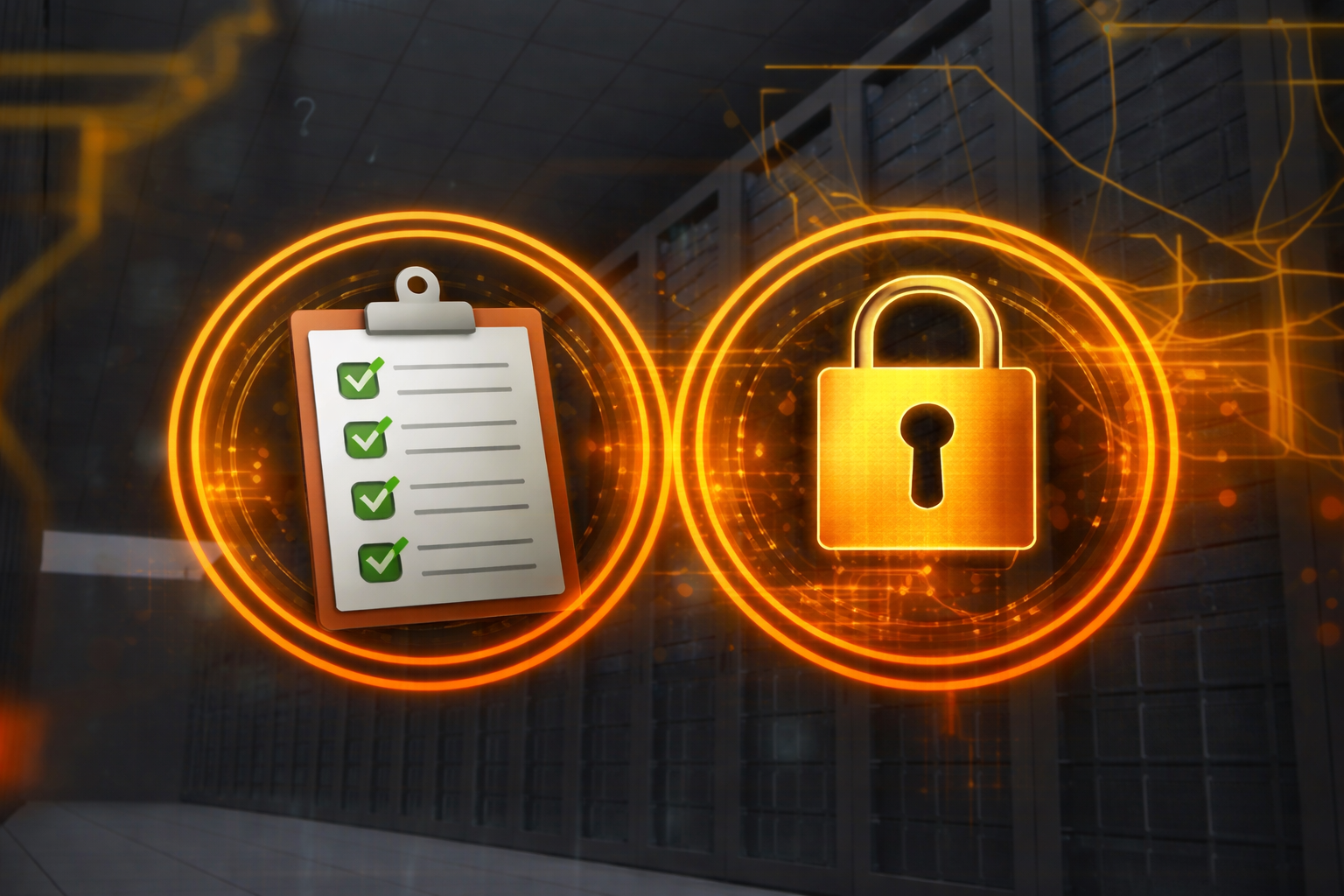 IT security and compliance comparison highlighting gaps between compliance requirements and real security